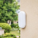 LED wall light 12W Oval Exterior, 3000k, White, Applied outdoors