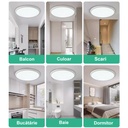 24W Smart LED Wall Lamp Radar Motion Sensor φ37cm 6500k White, Corridor lights