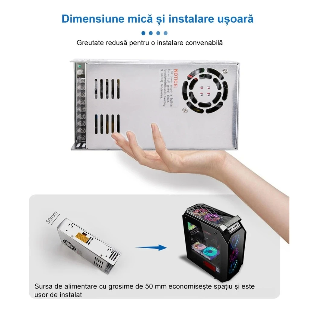 Switching Power Supply, IP20, 12V, 41.6A, 500W