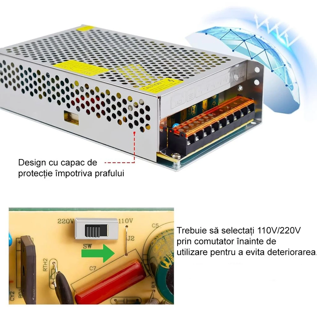 Switching Power Supply, IP20, 24V, 10.4A, 250W