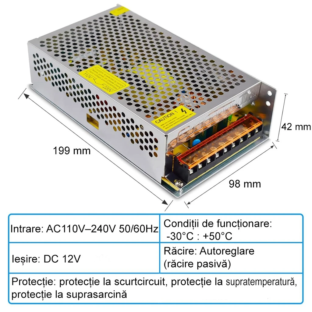 Switching Power Supply, IP20, 24V, 10.4A, 250W