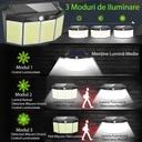 Solar lamp with motion sensor, 576 LEDs, 6500k