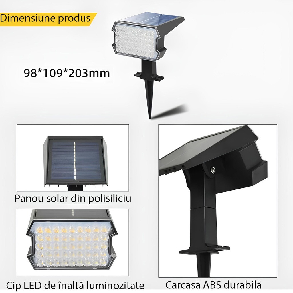 Solar Lamp 45 LEDs, IP65, for the garden, 6500k