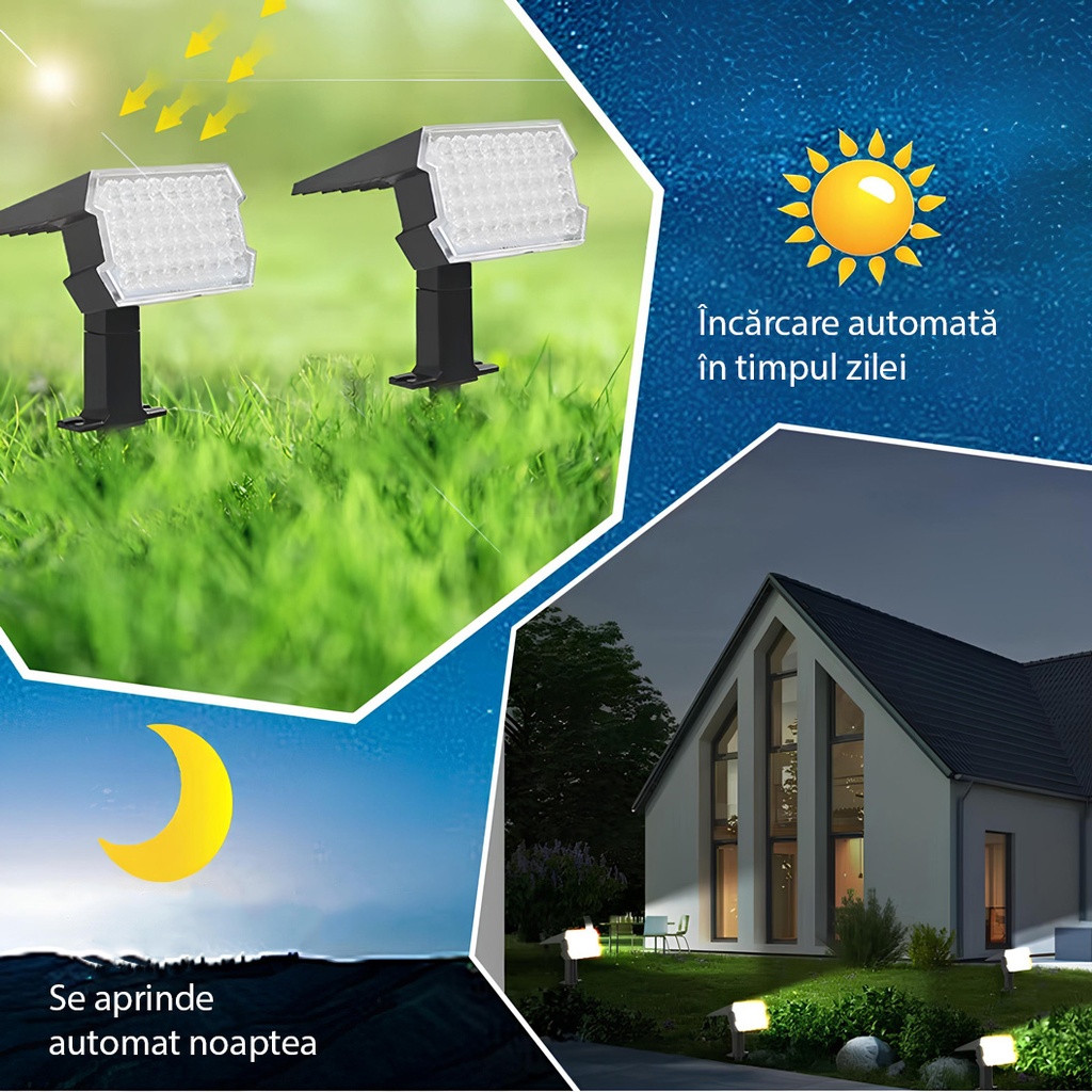Solar Lamp 45 LEDs, IP65, for the garden, 6500k