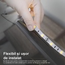 12V LED Strip Light – 60 LEDs/m – SMD 5050 – 6500k – IP20  – 10mm – 5m Roll