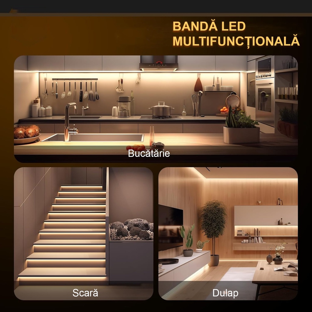 12V COB LED Strip Light – 528 LEDs/m – 3000k – IP20 – 10mm – 5m Roll