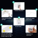 Set of 5 Honeycomb LED Hexagons 144W, 6500k, cool white light, 2.34x1.66m