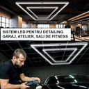 Set of 2 LED Rectangles 288W, 6500k, cool white, 4.8x2.4m