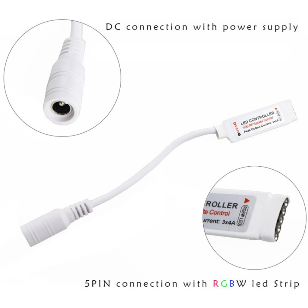 40-Key IR Remote RGBW LED Mini Controller