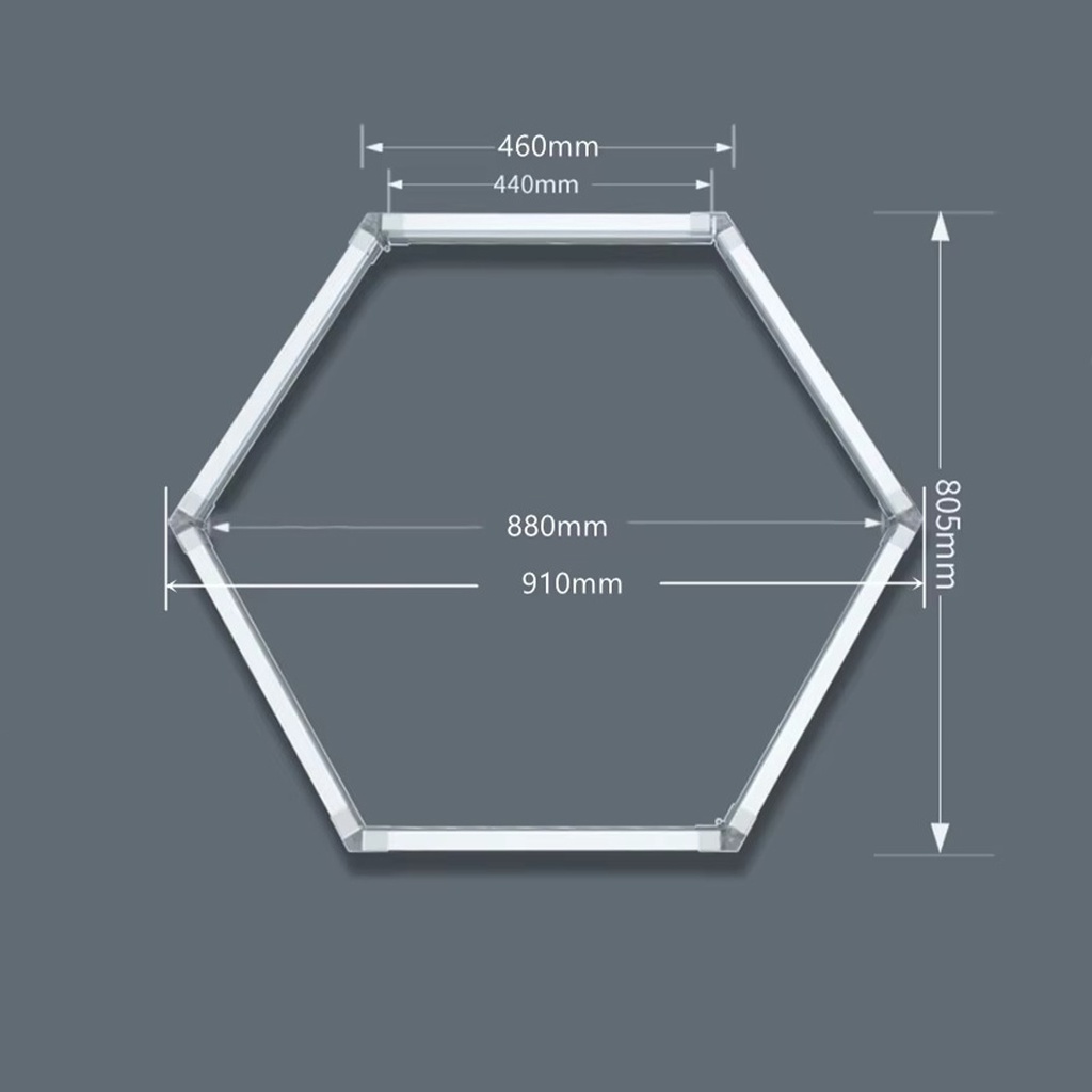 Honeycomb LED tube 7W, 440mm, plastic material, 6500k, cold white light