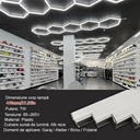 Honeycomb LED tube 7W, 440mm, plastic material, 6500k, cold white light