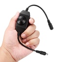 2.1x5.5mm DC LED Dimmer Switch – Black, Adjustable Brightness for Strip Lights