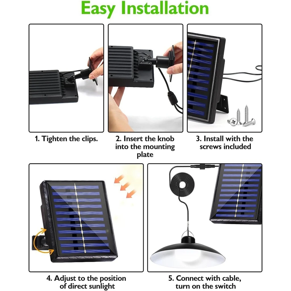 Solar lamp with solar panel
