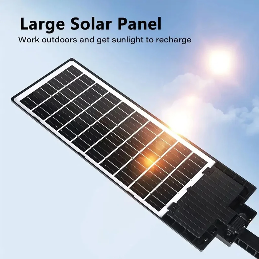 Solar street lamp 504 COB LEDs with integrated solar panel
