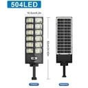 Solar street lamp 504 COB LEDs with integrated solar panel