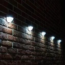 Semicircular decorative LED solar lamp for outdoor use