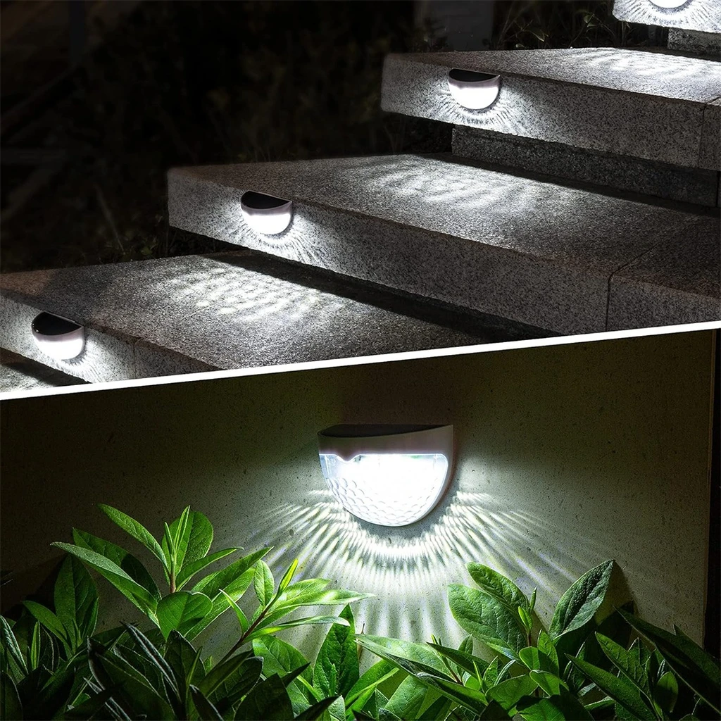 Semicircular decorative LED solar lamp for outdoor use