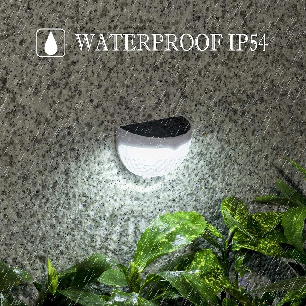 Semicircular decorative LED solar lamp for outdoor use