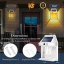 Decorative solar LED lamp with bulb 17x12x5.8, lantern type, for garden, White
