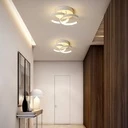 LED Chandelier 16W - 2 Open Circles, 3 Color Settings (Cool White, Neutral, Warm), Modern Design 24x17x11.5 cm, White