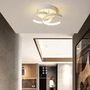 LED Chandelier 16W - 2 Open Circles, 3 Color Settings (Cool White, Neutral, Warm), Modern Design 24x17x11.5 cm, White