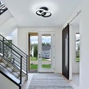 LED Chandelier 20W - 2 Circles, 3 color steps (Cool White, Neutral, Warm), Modern Design, 24x17x10 cm, White