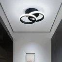 LED Chandelier 20W - 2 Circles, 3 color steps (Cool White, Neutral, Warm), Modern Design, 24x17x10 cm, White