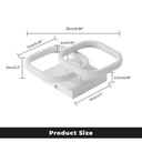 LED Chandelier 20W - 2 Squares, 3 color steps (Cool White, Neutral, Warm), Modern Design, 28x19x10 cm, White