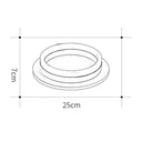 LED Chandelier 20W - 2 Circles, 3 color steps (Cool White, Neutral, Warm), Modern Design, 24x10x6 cm, White