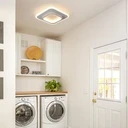 LED Chandelier 20W - 2 Squares, 3 color steps (Cool White, Neutral, Warm), Modern Design, 24x10x6 cm, White