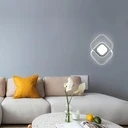 LED Chandelier 24W - 3 Squares, 3 color steps (Cool White, Neutral, Warm), Modern Design, 25x17x6 cm, White