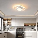 24W LED Chandelier - 3 Circles, 3 Color Settings (Cool White, Neutral, Warm), Modern Design, White