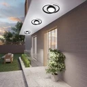 24W LED Chandelier - 3 Circles, 3 Color Settings (Cool White, Neutral, Warm), Modern Design, Black