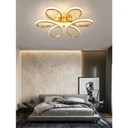 LED Chandelier 36W - Flower Type, Modern Design, 40 cm, Gold