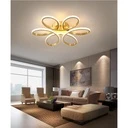 LED Chandelier 36W - Flower Type, Modern Design, 40 cm, Gold