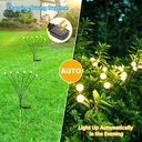 Solar-powered garden decoration, 6 bulbs, Warm White