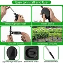 Solar-powered garden decoration, 6 bulbs, Warm White