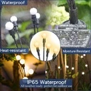 Solar-powered garden decoration, 6 bulbs, Warm White