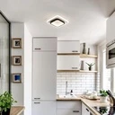 LED Chandelier 20W - 2 Squares, 3 color steps (Cool White, Neutral, Warm), Modern Design, 24x10x6 cm, Black-White