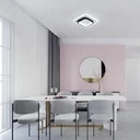 LED Chandelier 20W - 2 Squares, 3 color steps (Cool White, Neutral, Warm), Modern Design, 24x10x6 cm, Black-White