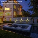 Solar lamp 4 LEDs, IP65, 3 colors 6500k, 4000k, 3000k
