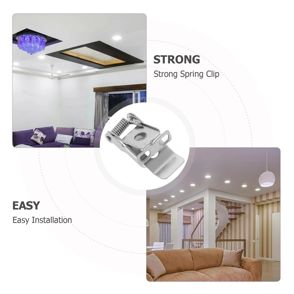 LED panel clamp set for plasterboard ceiling mounting