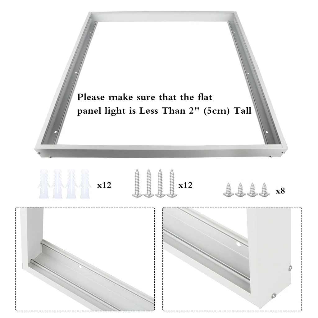 LED panel mounting frame on the ceiling 30x30 cm, white color