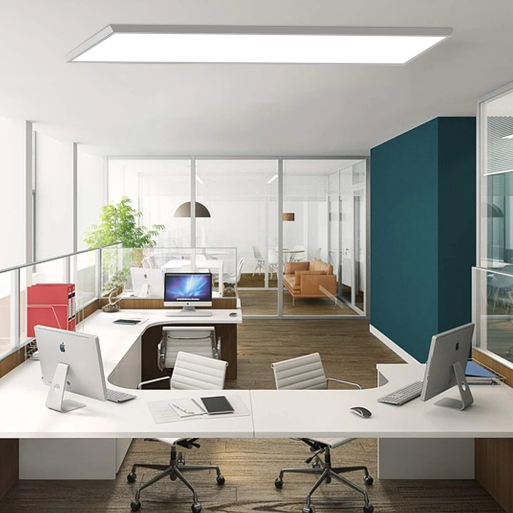 LED panel mounting frame on the ceiling 30x120 cm, white color