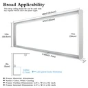 LED panel mounting frame on the ceiling 30x120 cm, white color