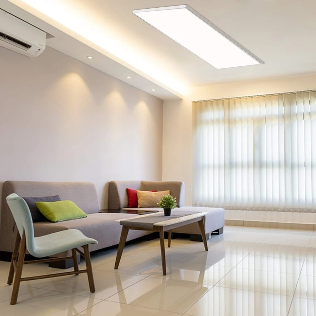 LED panel mounting frame on the ceiling 30x120 cm, white color