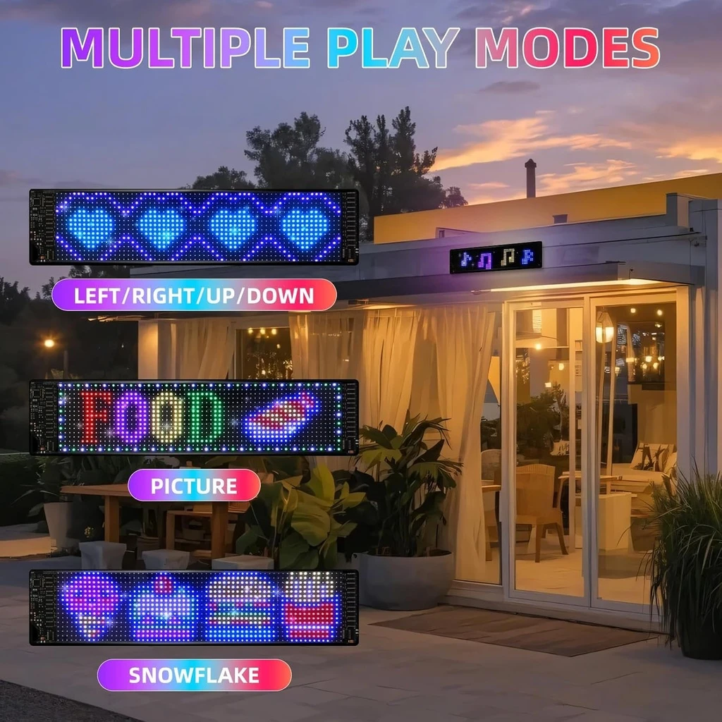 Flexible LED MATRIX Panel, 16x64, (92x374mm)