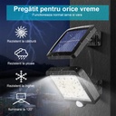 LED Light with solar panel, 56 LEDs with 1 grid, wall mounting, 3 colors, 3500k, 4500k, 6500k