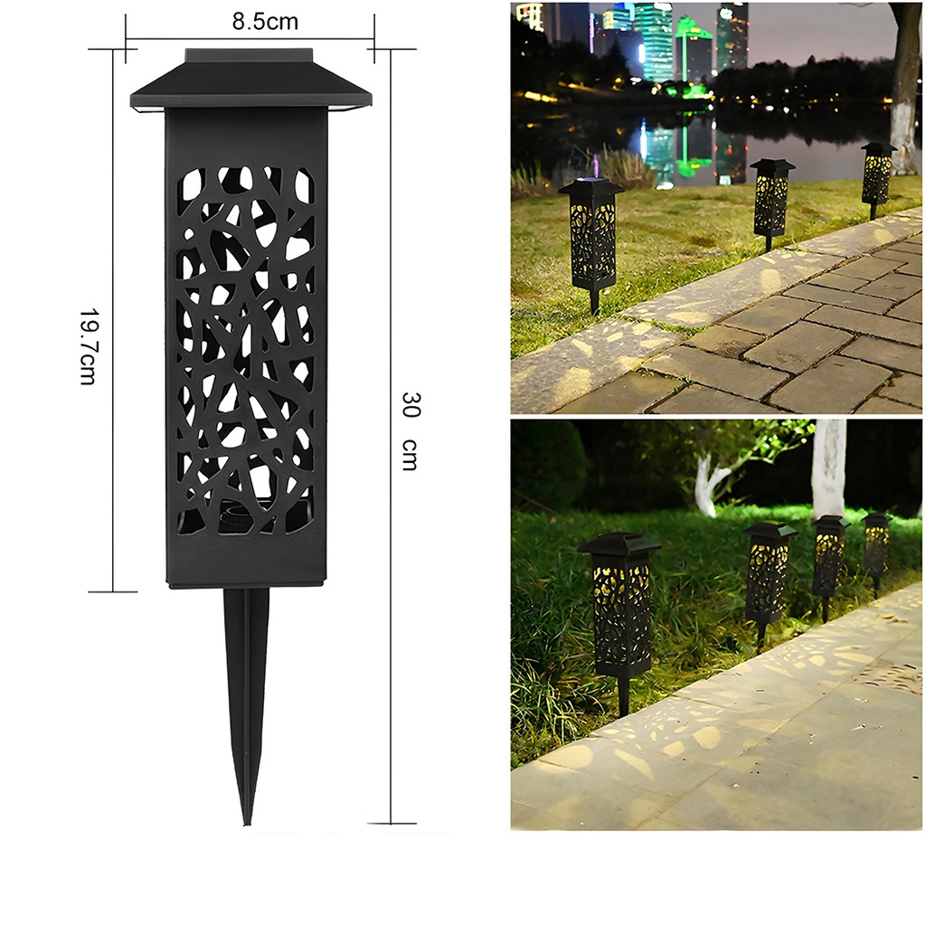 Solar LED lamp for garden, height 30.2 cm, power 0.2W, 1.2V, 600mAh, warm white 3500k