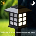 Solar LED garden lamp lantern type, white light 6500k